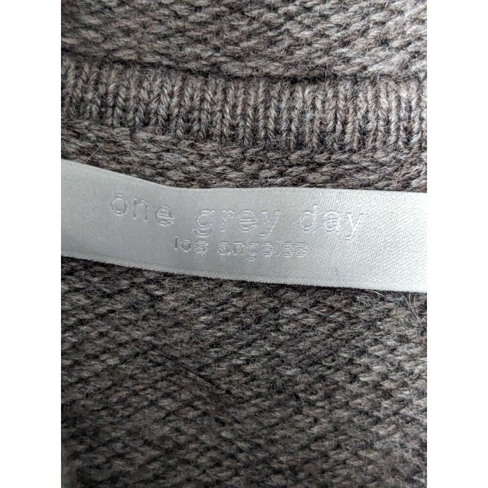 One Grey Day Alpaca Turtleneck Open Back Sleeveless Sweater Women's Size M - Picture 7 of 8